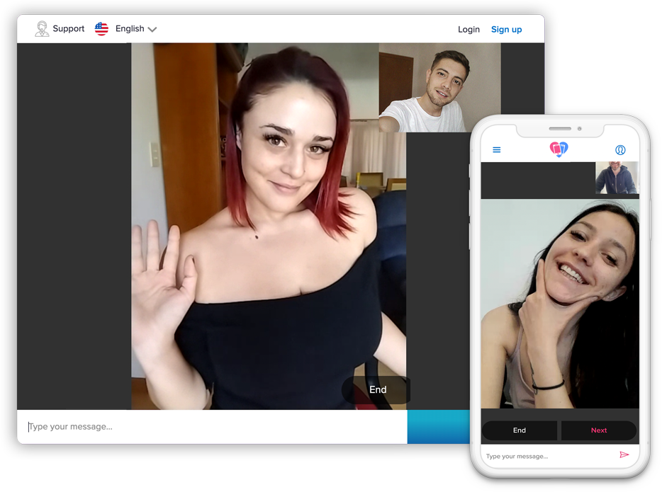 Random video chat interface
